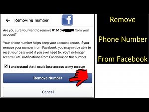 How to Remove Phone Number From Facebook [ Android & iPhone]