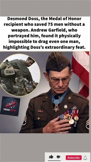 He Saved 75 Soldiers Without Carrying a Weapon 🇺🇸🎖️#DesmondDoss #MedalOfHonor#hero