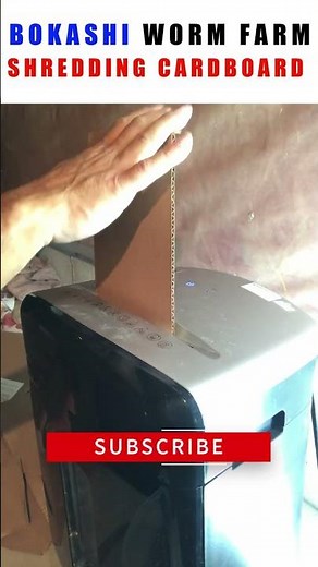 BOKASHI WORM FARM (CARDBOARD BEDDING) SHREDDING FOR MY COMPOSTING EXPERIMENT!