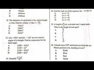 2026 Likely BECE Mathematics, Questions & Answers