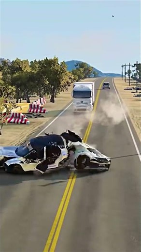 20251127 Realistic Highway Car Crashes #241