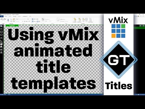 vMix GT- How to use the animated templates.