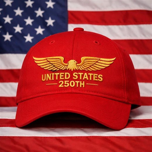 Custom Patriotic Eagle Embroidered Baseball Cap With Symbolic Anniversary Number Design - Etsy