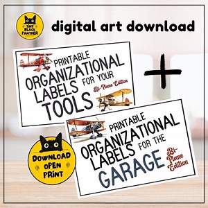 Printable Garage Tool Labels: Workshop Organization (digital Download) - Etsy