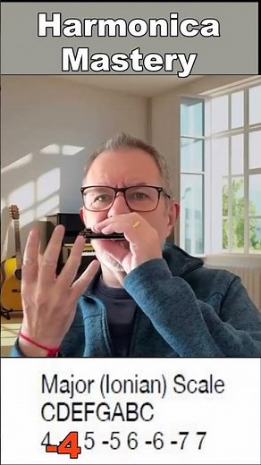 How to Play C Major Scale on Harmonica #harmonica #tutorial #shorts
