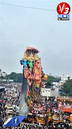 khairatabad Ganesh #nimajjanam 2026 #v3newslive #v3news