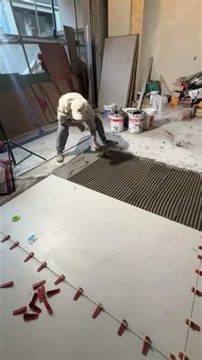 Satisfying Large Format Tile Installation | Professional Flooring Process