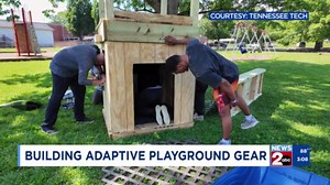 Tennessee Tech students designing and building inclusive playground gear