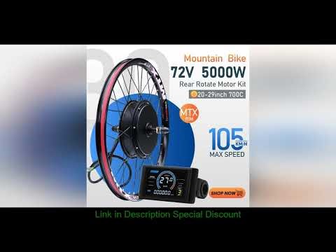 MTX 72V 5000W Electric Bike Conversion Kit 20-29inch Brushless Non-gear Hub Motor Wheel Rear Dropout