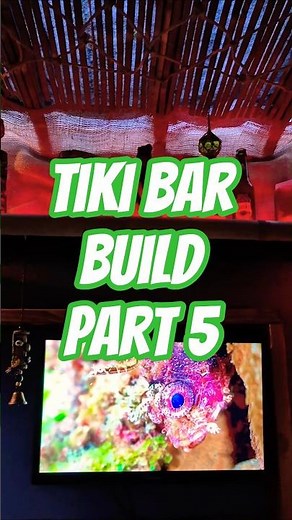 Tiki Bar Build | Part 5 | Roofing, Mood Lighting, Media | Tropical Garden #woodworking #tiki