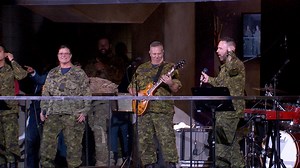 The Spitfire Kings, a band from the Royal Canadian Air Force, performed throughout tonight’s game as part of Canadian Armed Forces Night. | Ottawa Senators