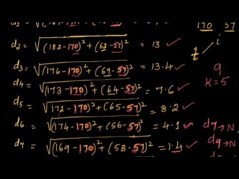 Lec28: k-NN(k-Nearest-Neighbor)-Solved Example-Euclidean distance as distance metric