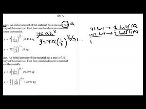 Algebra 2 Unit 6 Review (6.1-6.4, 6.7): Exponential & Logarithmic Functions