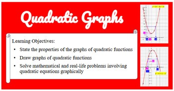 Quadratic Graphs (Worksheet & Solutions)