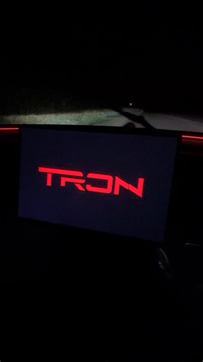 New TRON mode came up on the car, so had to give it a spin 藍藍 #TRON #Tesla #Teslatron | Fat Controller | Facebook
