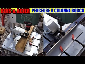 perceuse a colonne bosch pbd 40 test acier bois bench pillar drill tischbohrmaschine
