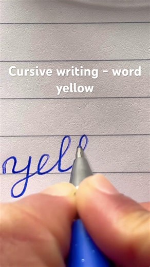Beautiful Cursive writing - word “yellow“
