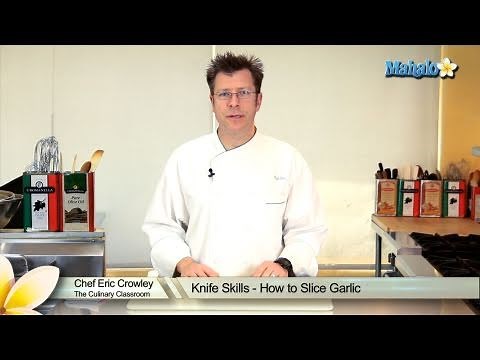 Knife Skills - How to Slice Garlic