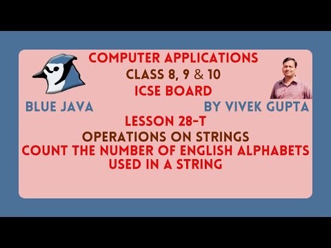 Java program to count and make a list of the english alphabets used in a string