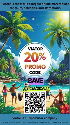Viator Promo Code 2025 ✅ get 20% OFF on Tours with Tripadvisor! #shorts
