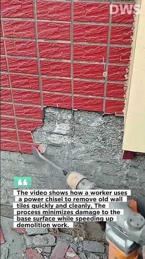 Fast Wall Tile Removal Technique Using Power Chisel – Clean and Efficient