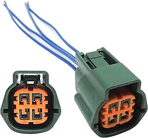 HiSport 4 pin 4-Way 4 Wire Connector for O2 Sensor Compatible with Nissan Altima 2002-2007,Sentra 2002-2006,Frontier 2005-2019,Titan 2004-2015 Replace RS04FG