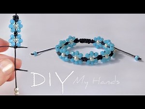 Beaded Bracelet Tutorial: How to make Shamballa Bracelet with Daisy