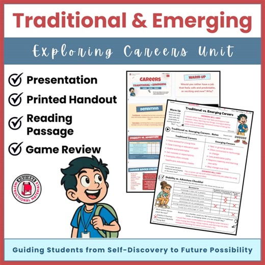 Traditional vs. Emerging Careers | Career Exploration Lesson (Grades 6–8)