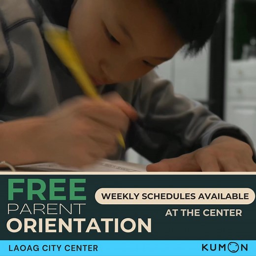 1.2K views · 13 reactions | Your child’s full potential is within reach and Kumon is here to guide the way. Through our unique approach to education, kids strengthen their Math skills, enhance their Reading skills, and cultivate a growth mindset that prepares them for a bright future. The first step is to attend the Parent Orientation, scheduled weekly for your convenience. Send us a message to secure your seats! | Kumon Laoag City Center | Facebook