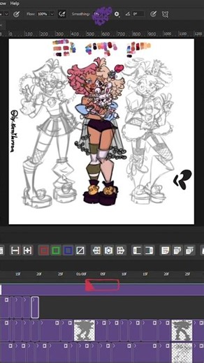 almost done coloring this ANIMATION 😅🎨✨ #art #animation #drawing #artprocess #digitalart #oc #sketch