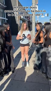 What year does someone have to be born in to be considered “old”? #streetinterview #genz #millenial | Jessica Palmadessa