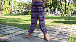 Kids Purple Harem Pants: Lightweight Rayon Genie Trousers - Etsy