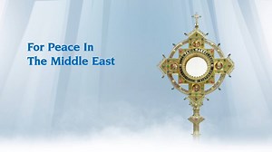 Please join us in a one-minute prayer for peace in the Middle East. For all the EWTN Family Prayers: http://bit.ly/ERCEFPBK | EWTN