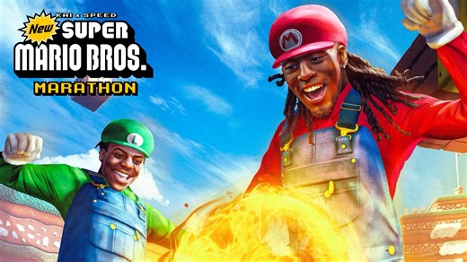Kai Cenat and IShowSpeed complete Super Mario marathon after 35 hours straight