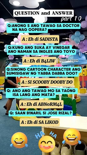 Pinoy Jokes | Question and Answer part 10 #pilipinojokesroadreels #highlightseveryonefollowers2024 #katatawananjokes #joketimereels #pinoyabroadreels #foryoupageシforyou #fypviralシ #missoragon #JuanatPedro | Miss Oragon