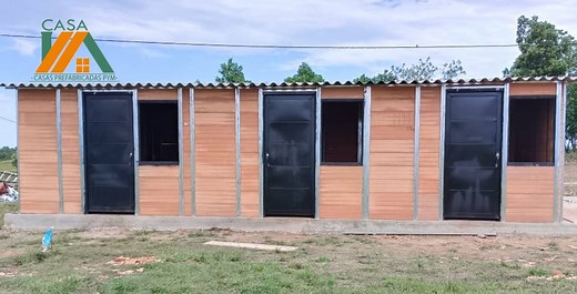 Diseños elaborados a criterio y gusto del comprador. Obra de 48 md, en bloquelon con espacios para tres habitaciones cada una con su baño . @casayapym #casasprefabricadasenbloquelon #casasprefabricadaseconomicas #casayapym #casasprefabricadas | Casas Prefabricadas: CasaYa PyM | Facebook