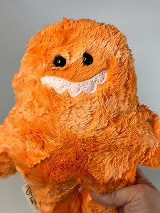 Handmade Fuzzy Orange Monster Plush - Etsy