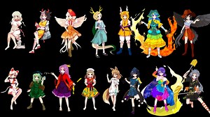 【東方】ニコ動投稿10周年なので、鬼形獣＆虹龍洞ボスキャラをalphes塗りで描いてみた【立ち絵】