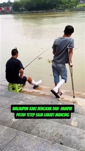 dragged by a big fish