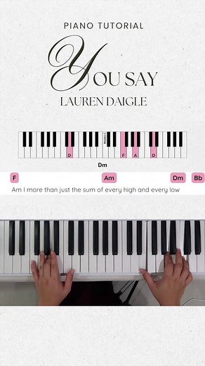 Piano Tutorial for 'You Say' by Lauren Daigle