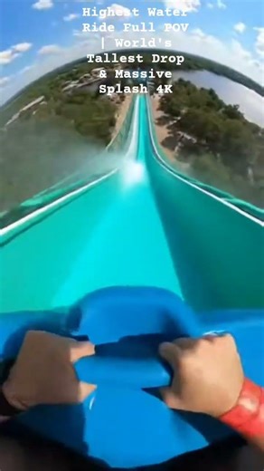 Highest Water Ride Full POV | World's Tallest Drop & Massive Splash 4K#rollercoaster #thrillride