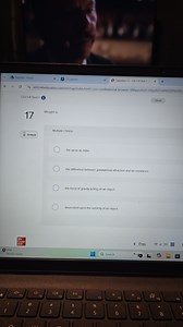 Weight isa) the same as mass.b) the difference between gravi... | Filo