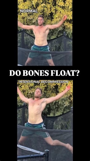 Sam - The Posture Dojo on Instagram: "This is tensegrity in action. Tensegrity is how the body stands up as a balance of compression (bones) and distributed tension (fascia, connective tissue). As I bounce down on the trampoline I naturally rotate a little inward as I compress. That inward coil is how my body loads the spring, tightening the fascia net to store energy. Then, as I bounce up and decompress and expand, that energy releases and my bones feel like they float upward. Compression gathe