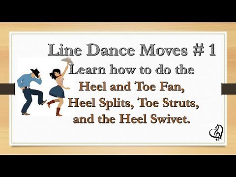 Learn Line Dance Moves #1 - 4 Heel/Toe Moves