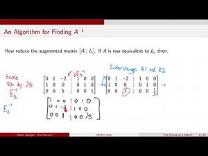 MATH 3191: An Algorithm for Finding the Inverse Matrix