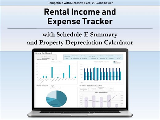 Rental Property Excel Spreadsheet | Income, Expense & Depreciation Tracker (digital Download - Etsy