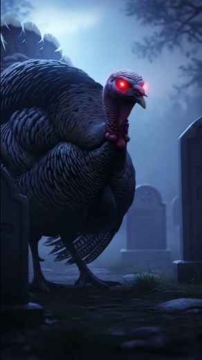 horror turkey in graveyard