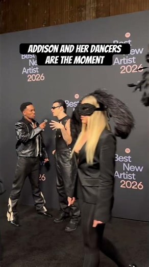 Addison Rae's iconic entrance to Spotify's 2026 Best New Artist Party 🖤 #grammys