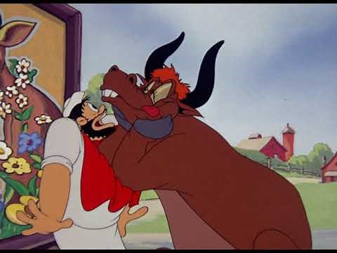 Bluto being attacked by a Bull (Popeye the Sailor Man - "For Better or Nurse")