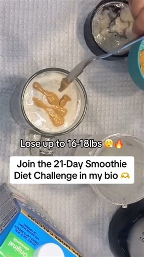 Banana Oats Smoothie For Weight Loss Banana Oats Smoothie Recipe Ingredients: • 1 frozen banana • 1 cup almond milk • 1/4 cup oats • 1 tbsp chia seeds • 1 tsp vanilla extract Cinnamon Ice Enjoy! This is one of many smoothies that I had to lose 16 pounds in 21 days Click the LINK in this pin to join the 21-Day Smoothie Diet Challenge Follow us @Nutrosarafit for more! #smoothiediet #detoxdrink #fatloss cc: 21daysmoothieschallenge | Weight Loss Tips & Advice